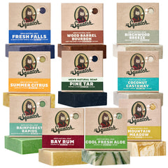 Dr. Squatch front packaging showing the 10-pack and scent variety for convenient restocking