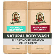 Dr. Squatch front packaging showing 14oz two-pack and product benefits