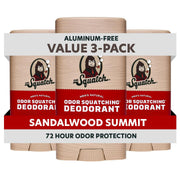 Dr. Squatch front packaging showing three sandalwood sticks for convenient supply