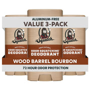 Dr. Squatch front pack showing Wood Barrel Bourbon scent and benefits
