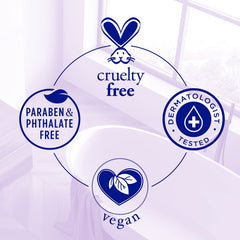 Dr Teal's bottle beside fresh lavender sprigs highlighting relaxing scent and aromatherapy