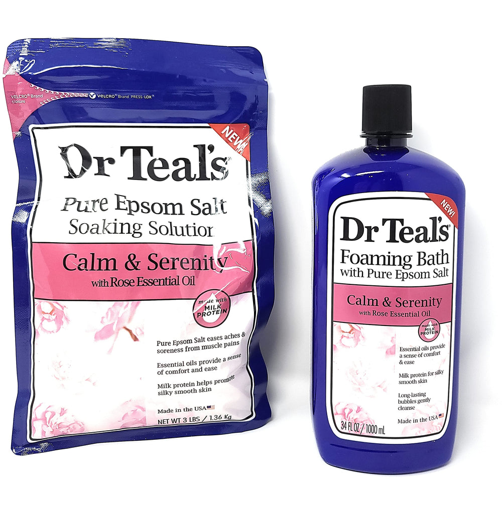 Dr. Teal's bundle front packaging showing both products and benefits