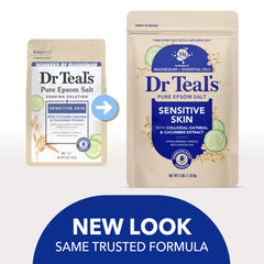 Dr Teal's close-up of colloidal oatmeal texture for gentle skin soothing
