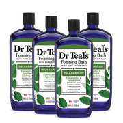 Dr Teal's front packaging showing brand and calming eucalyptus benefit