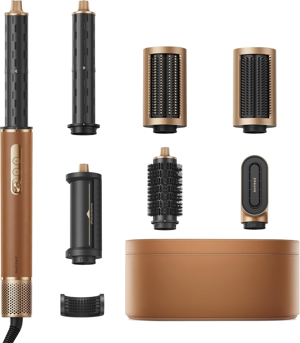 dreame Airstyle Pro front view showing sleek body and attachments, highlighting versatility