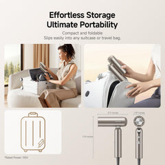 dreame pocket folded compact size in luggage for easy travel convenience