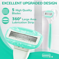 DreamGenius five-blade cartridge close detail for smoother shaves