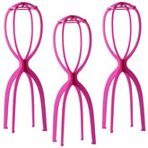 Dreamlover front view of tall wig stand showing stable hot pink shape and reliable support