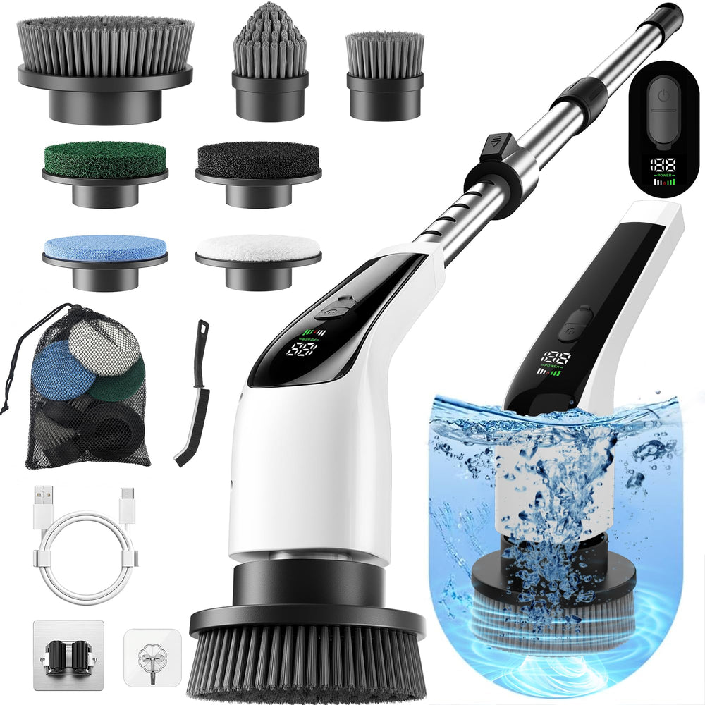 dreazu front unit with brush attached showing ergonomic grip and faster scrubbing