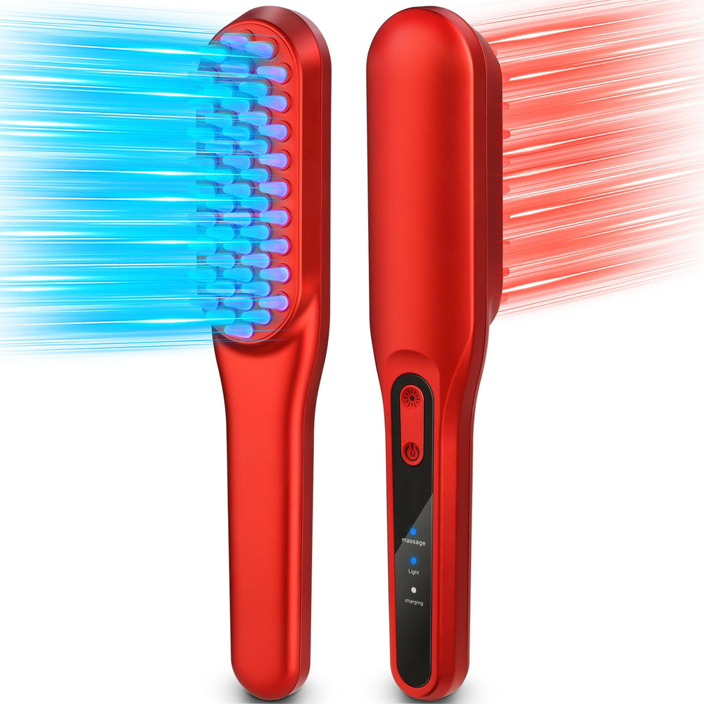 DREWALA comb front view showing device and controls, easy handling benefit