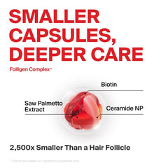DR.FORHAIR label close-up highlighting Folligen Complex for fuller hair