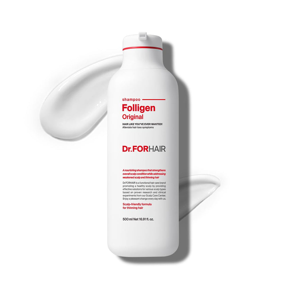 DR.FORHAIR front bottle view showing brand and clean formula benefit
