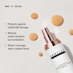 DRMTLGY texture close-up showing creamy blendable formula and hydration