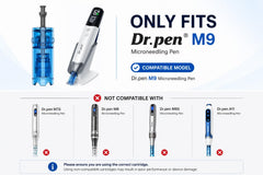 Dr.pen close-up of 0.25mm needles highlighting gentle exfoliation benefit