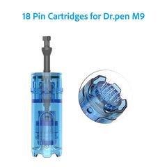 Dr.pen cartridge mounted on M9 in hand demonstrating controlled home use benefit