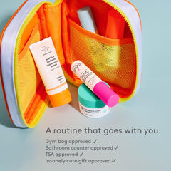 Drunk Elephant mixed serums in hand illustrating blendable formulas and easy layering