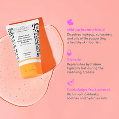 Drunk Elephant bottle in travel pouch demonstrating portability and convenience