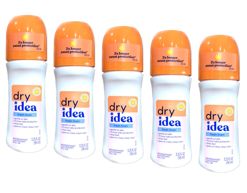 Dry Idea front packaging showing bottle and branding, clear benefit of reliable protection