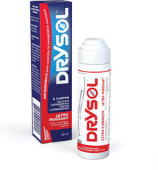 Dry-sol front packaging showing dab-on applicator and compact 35ml size benefit