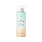 Drybar Detox front packaging showing compact travel bottle and coconut scent benefit