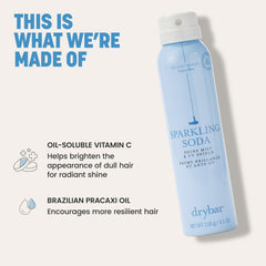 Drybar bottle held in hand to show 4.1 oz scale and travel-friendly convenience