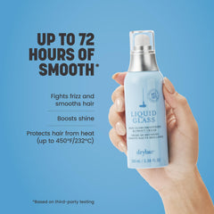 Drybar pump and cap detail highlighting easy dispensing and travel-friendly convenience