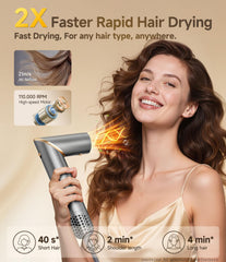Dryhsip collecting nozzle closeup concentrating airflow for faster drying