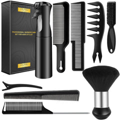 DUAIU front packaging showing full 9-piece barber comb set and convenience