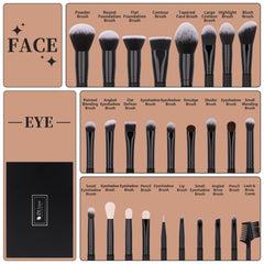 DUcare kabuki and foundation brush showing dense head for flawless base
