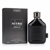 Dumont bottle front view showing premium metallic design and confident presence