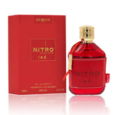 Dumont Nitro Red front bottle view showing bold red design and confident look