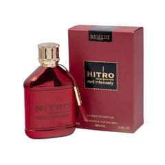 Dumont Nitro Red front bottle showing bold red flacon and premium design benefit confidence