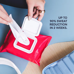 Hand holding Duradry wipe ready to apply, showing convenient use