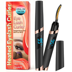 Dust2Oasis curler front view showing compact design and on/off button for easy use