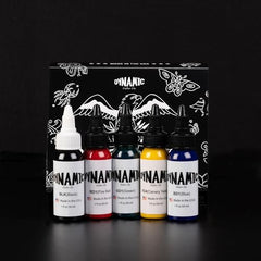 Dynamic Color black bottle label close-up highlighting sterilized lot-number traceability