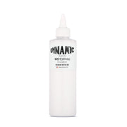 Dynamic Color white bottle front view showing label and sterilized cap, professional reliability