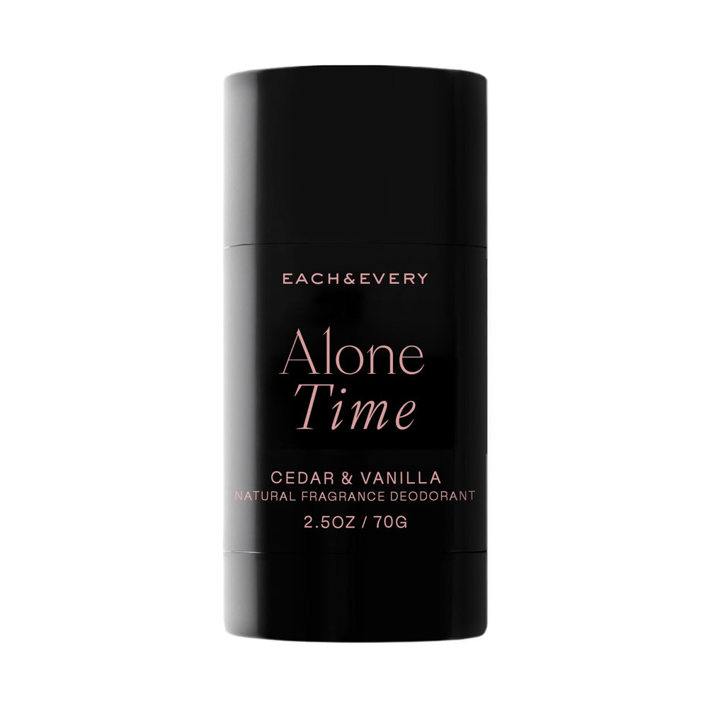 Each & Every front packaging showing cedar and vanilla scent and benefit of clean ingredients