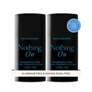 Each & Every front packaging shown, clear two-stick set and travel-ready benefit