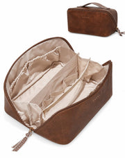 EACHY brown front packaging shows clean exterior and zip closure for easy cleaning