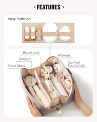 EACHY flat open layout displaying full visibility of cosmetics for quick access