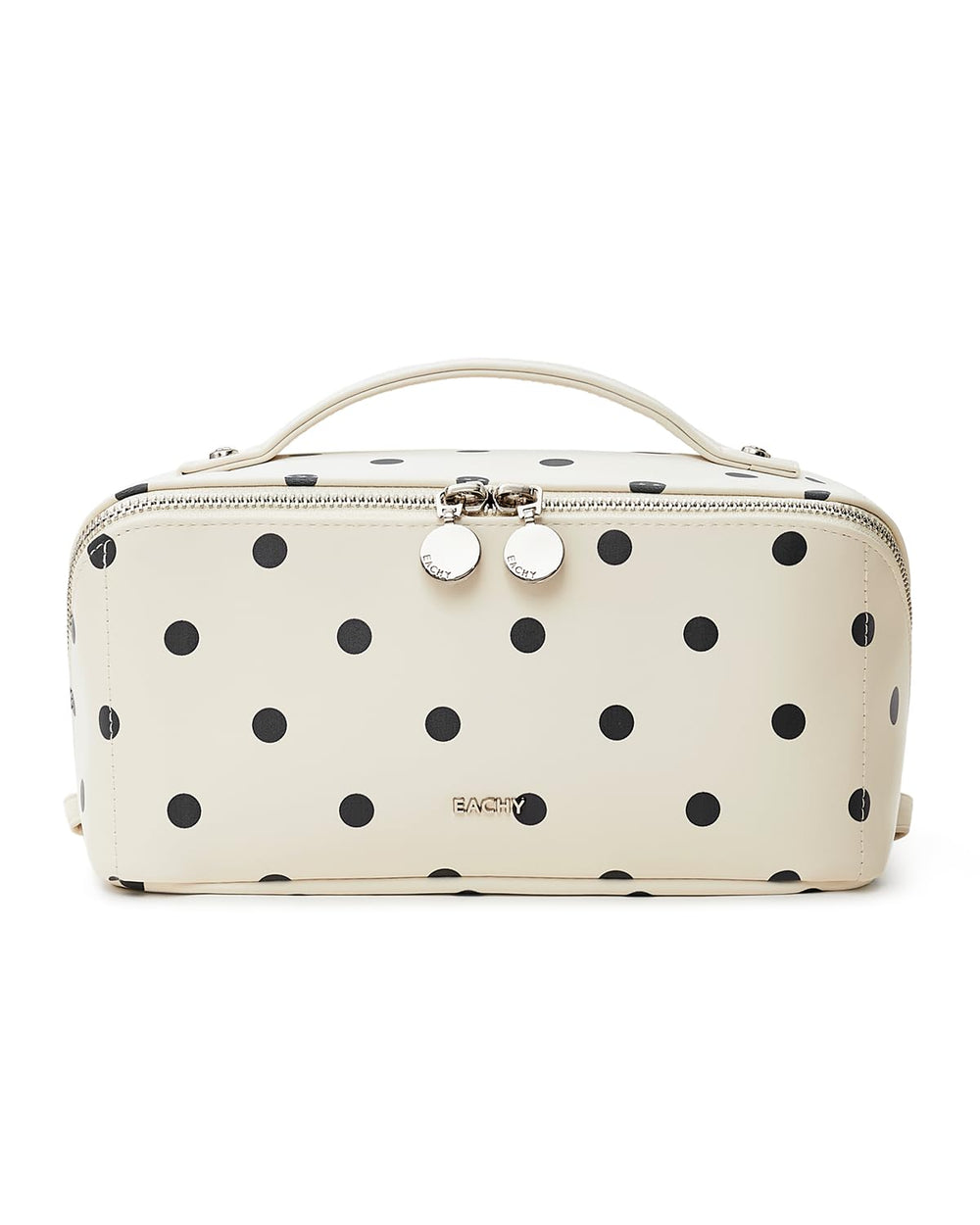 EACHY front view polka dot bag showing stylish look and portability