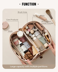 EACHY fully open flat-lay interior displaying organized compartments for quick access