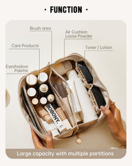 EACHY bag opened flat to display interior for quick access and effortless packing benefit
