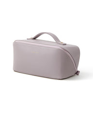 EACHY purple makeup bag front view showing compact organized design benefit