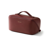 EACHY red bag front view showing zipper and water-resistant benefit