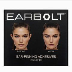 EARBOLT front packaging showing pack of 20 for discreet correction