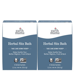 earth mama front packaging showing two-pack and six-count convenience