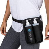 EarthLite double holster front view showing organized bottle pockets and quick access