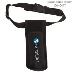 EarthLite holster in use on therapist hip demonstrating hands-free access and speed