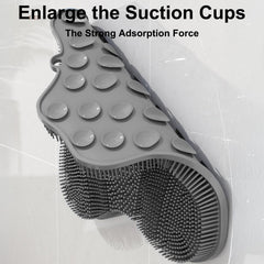 Easkite underside showing enlarged suction cups for secure shower adhesion and safety